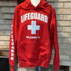 Red lifeguard, Orlando, Florida hoodie